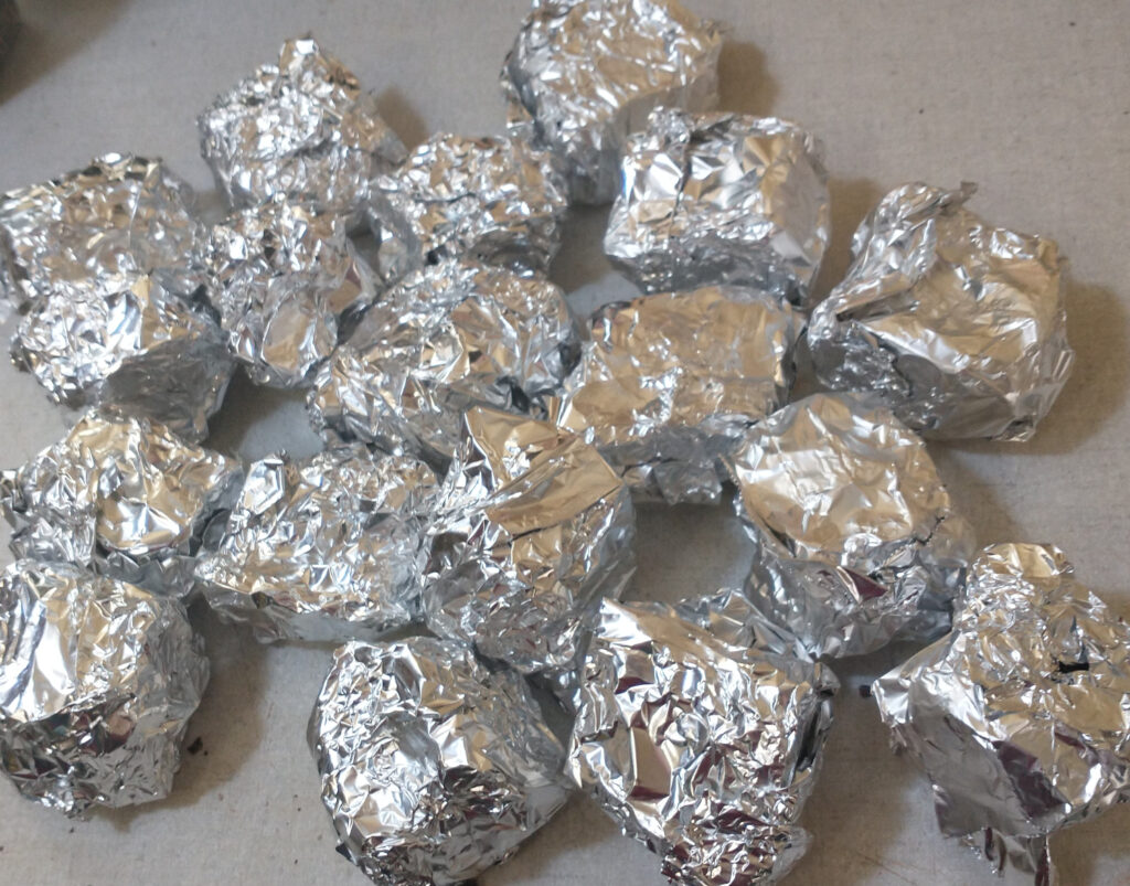 Brownies Wrapped in Foil